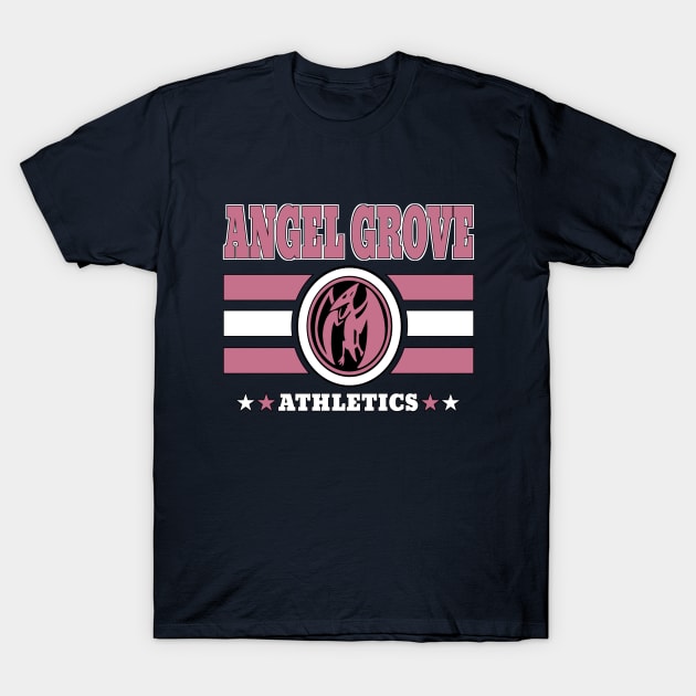 Angel Grove Athletics - Pink T-Shirt by Vitalitee